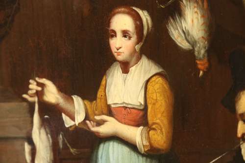 A Fine 19th Century Dutch School Oil Painting On A Steel Panel