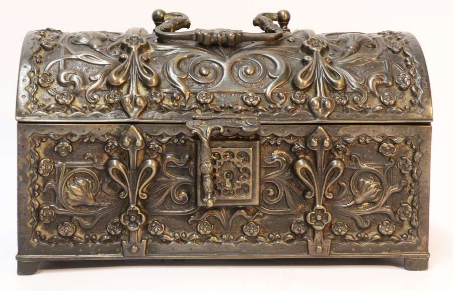A  Fine French 19th-century Bronze Jewel Casket