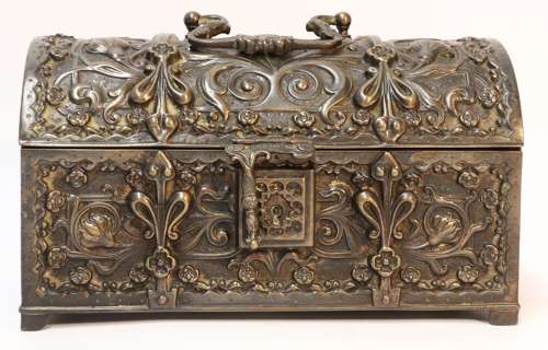 A  Fine French 19th-century Bronze Jewel Casket