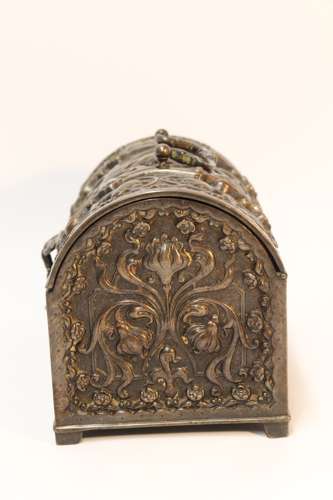 A  Fine French 19th-century Bronze Jewel Casket