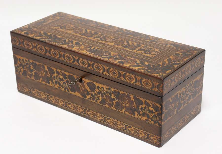 A Most Impressive Fine 19th Tunbridge Ware Box, English C1860
