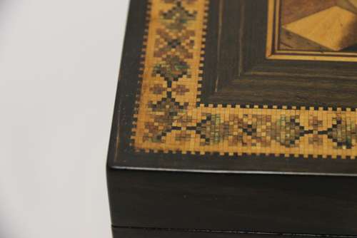A Superb Labelled Tunbridge Ware Jewel Box