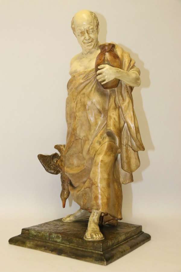 A Large Goldscheider Pottery Classical Roman Figure