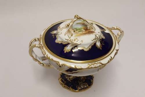 A Superb 19th C Mintons Dessert Cream Tureen With Stand.