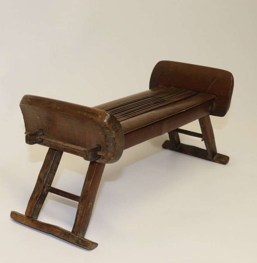 A Rare 18th Century Chinese Folding Bamboo Headrest