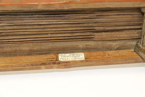 A Rare 18th Century Chinese Folding Bamboo Headrest