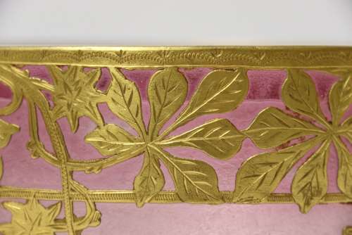 A Superb French Late 19th Century Overlaid And Acid Etched Glass Bowl