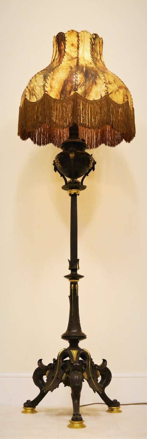 An Exceptional Late 19th Century Bronze Standard Lamp.