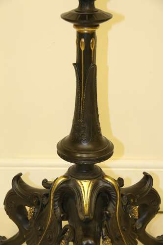 An Exceptional Late 19th Century Bronze Standard Lamp.