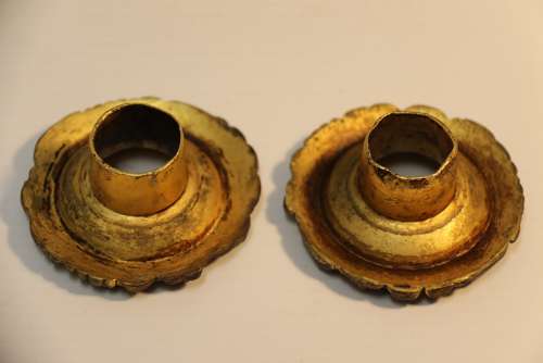 A Fine Pair Of Regency Luster Candlesticks