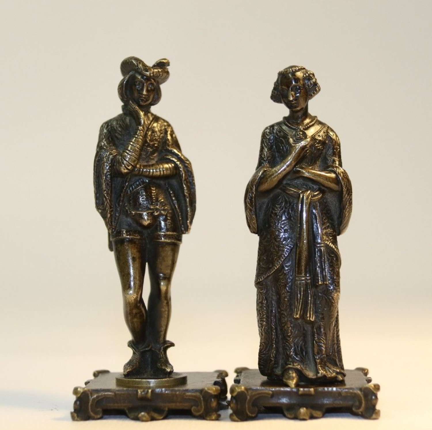 A Pair Of French Bronze Wax Seals, C 1850