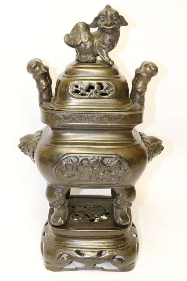 Impressive Chinese Bronze Censer 19th Century