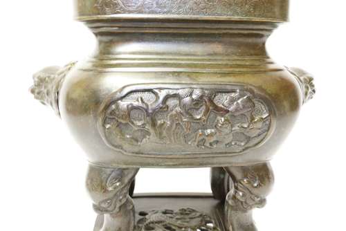 Impressive Chinese Bronze Censer 19th Century