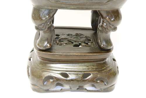 Impressive Chinese Bronze Censer 19th Century