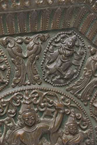 A Superb Large Raj Period 19th C Indian Copper Charger