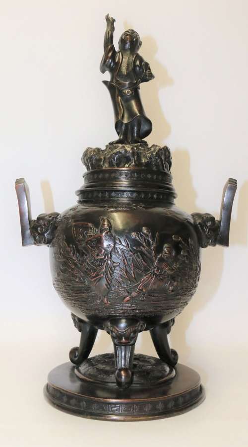 A Japanese Meiji Period Bronze Censer