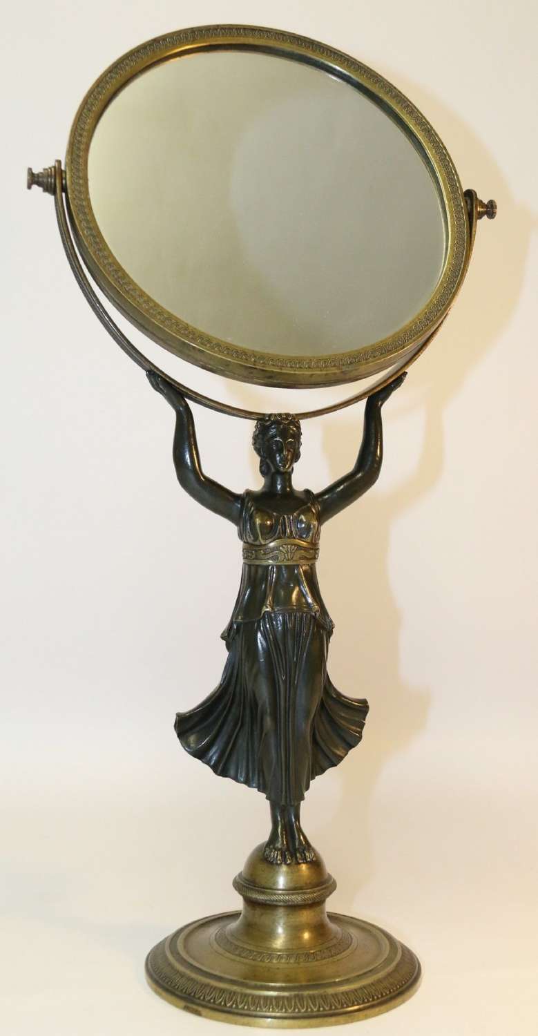 A Superb French Bronze Empire Period Mirror, Circa 1820