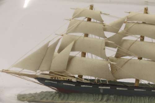 Amazing Quality Model Ship In A Bottle, Circa 1920