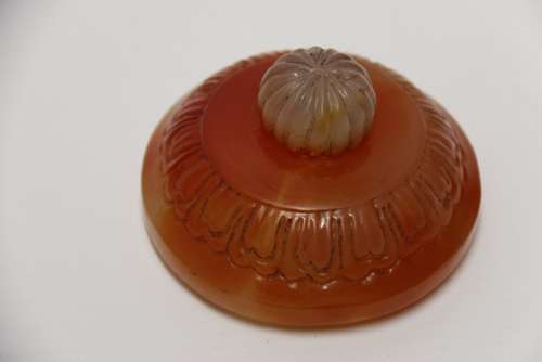 A Chinese Carved Solid Agate Jar And Cover
