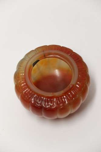 A Chinese Carved Solid Agate Jar And Cover