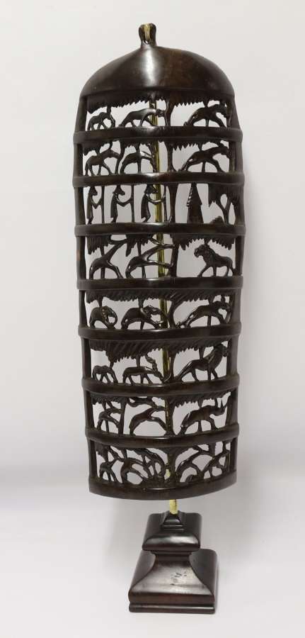 An Interesting Carved African Hardwood Hanging Panel
