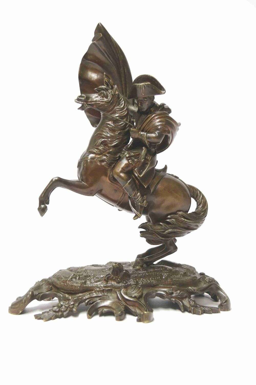 A Fine 19th Century Bronze Study Of Napoleon On Horseback