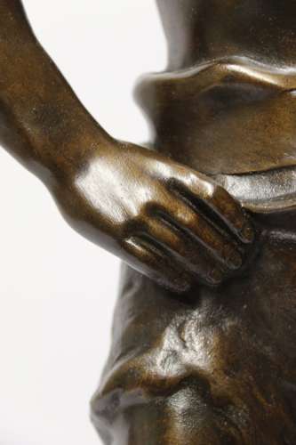 A Fine Large Spelter Study Of A Blacksmith By C.H Perron