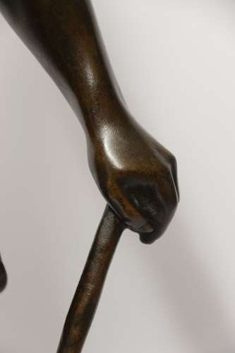 A Fine Large Spelter Study Of A Blacksmith By C.H Perron