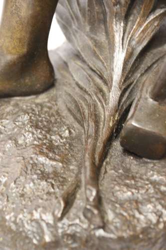 A Fine Large Spelter Study Of A Blacksmith By C.H Perron