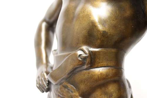 A Fine Large Spelter Study Of A Blacksmith By C.H Perron