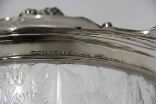 Blackberry by Tiffany & Co sterling silver and glass fruit bowl C 1910
