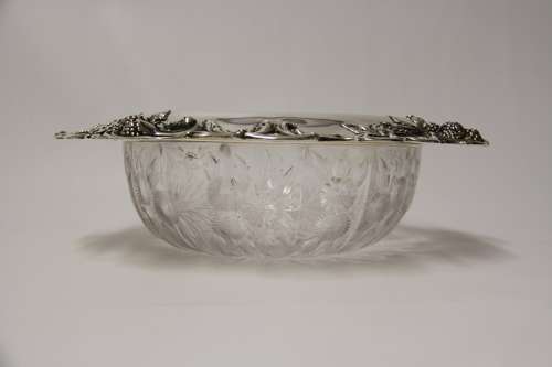 Blackberry by Tiffany & Co sterling silver and glass fruit bowl C 1910