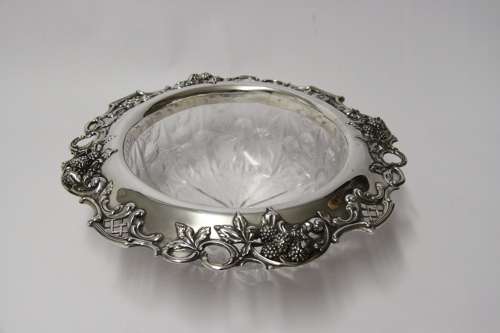 Blackberry by Tiffany & Co sterling silver and glass fruit bowl C 1910