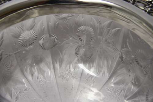 Blackberry by Tiffany & Co sterling silver and glass fruit bowl C 1910