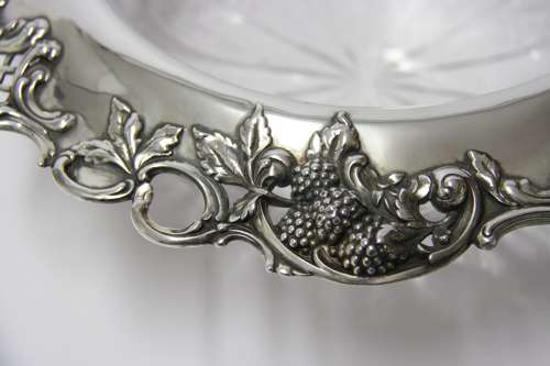 Blackberry by Tiffany & Co sterling silver and glass fruit bowl C 1910