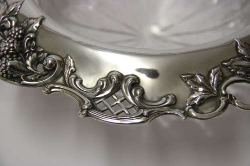 Blackberry by Tiffany & Co sterling silver and glass fruit bowl C 1910