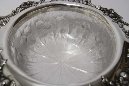 Blackberry by Tiffany & Co sterling silver and glass fruit bowl C 1910