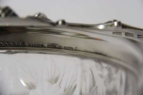 Blackberry by Tiffany & Co sterling silver and glass fruit bowl C 1910