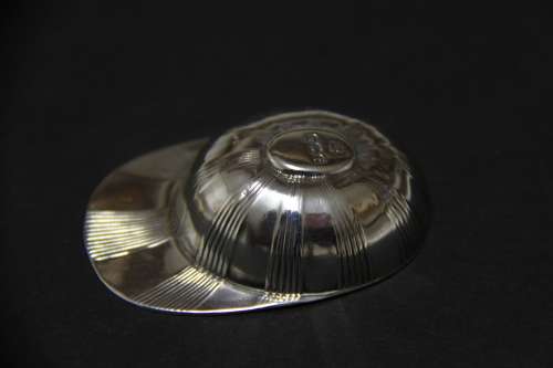 A Rare Silver Tea Caddy Spoon In The Form Of A Jockey Cap