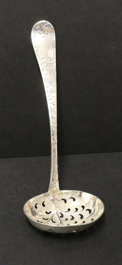 A Fine Georgian Silver Engraved Sugar Spoon
