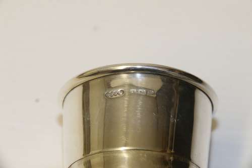 An English Silver Folding Hunting Cup Circa 1912