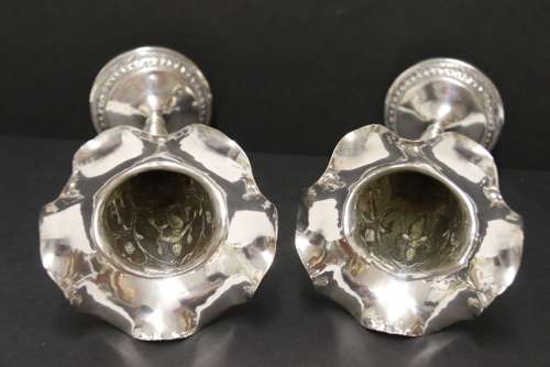 A Fine Pair Of 19th Century Raj Period Indian Silver Vases