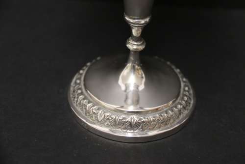 A Fine Pair Of 19th Century Raj Period Indian Silver Vases