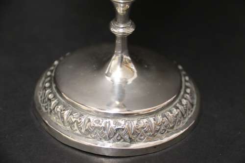 A Fine Pair Of 19th Century Raj Period Indian Silver Vases