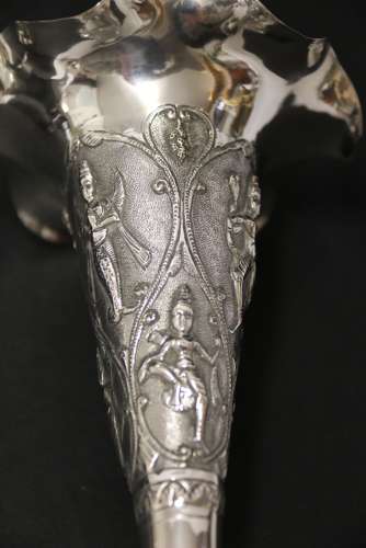 A Fine Pair Of 19th Century Raj Period Indian Silver Vases