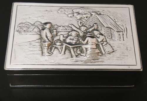 Early 19th century silver box, made in the Netherlands, circa 1820
