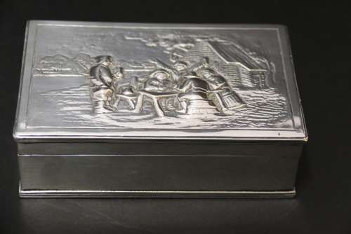 Early 19th century silver box, made in the Netherlands, circa 1820