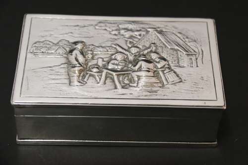 Early 19th century silver box, made in the Netherlands, circa 1820