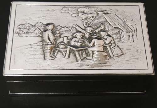 Early 19th century silver box, made in the Netherlands, circa 1820