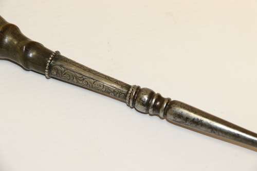 A Rare Early 19th Century Silver And Horn Mounted Roasting Fork.